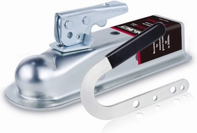 Straight Trailer Coupler 2" Ball 2" Channel Width 3500 LBSTrailer Tongue Coupler with Handle