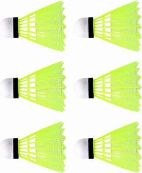 Sturdy Badminton Birdies 6pcs Portable Outdoor Shuttlecocks Rounded Cork Tips for School Fitness Sports Activities