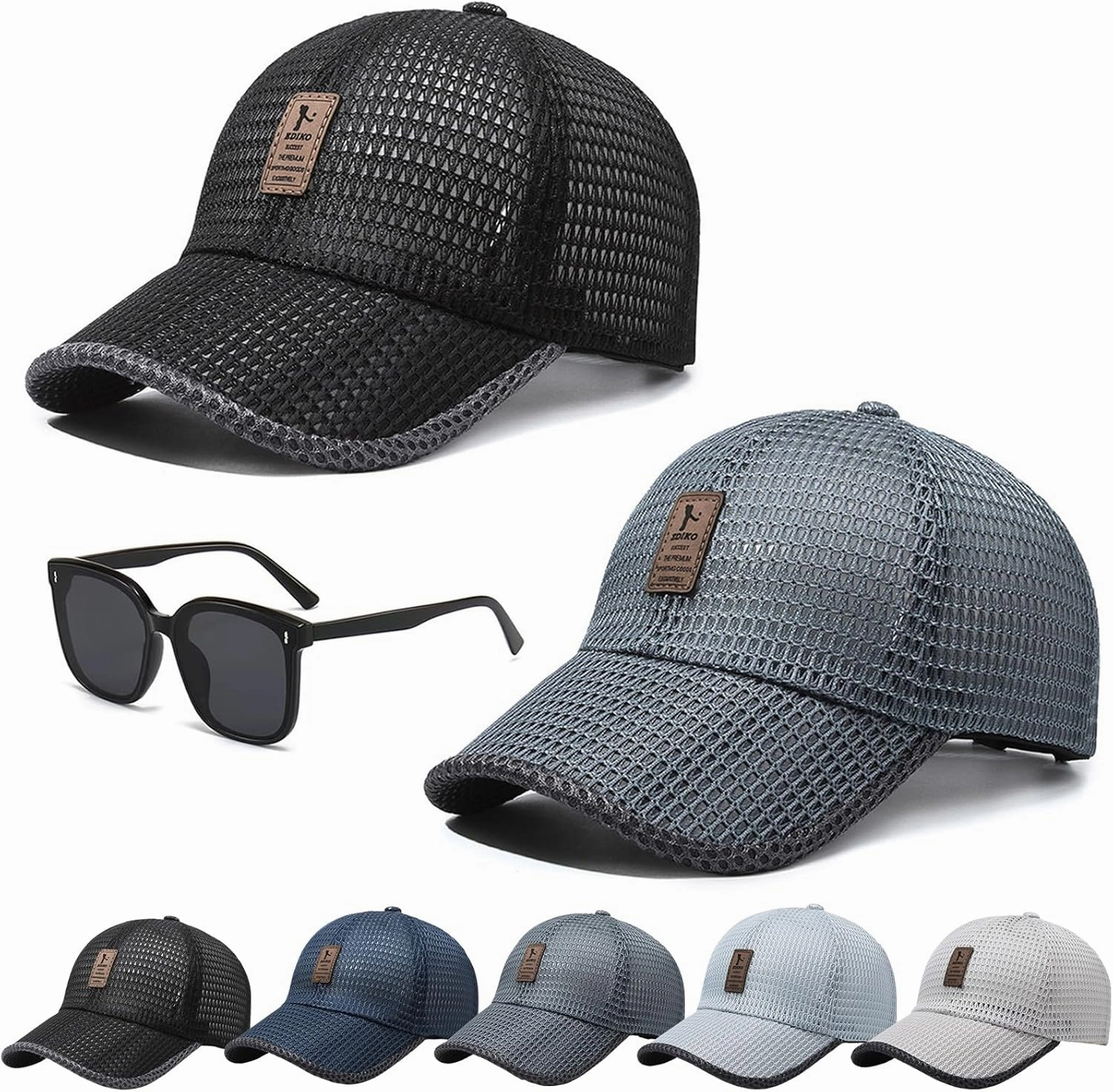 Summer Outdoor Casual Baseball Cap, 2024 New Mesh Hats for Men, Adjustable Quick Dry Cool Summer Caps for Men Women