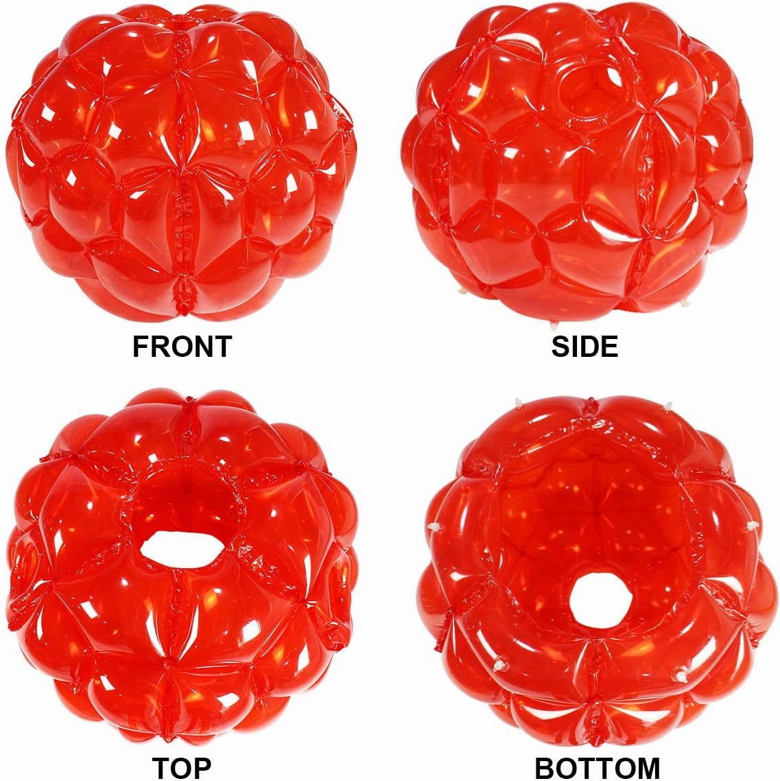 SUNSHINEMALL 2 Pack Inflatable Bumper Balls for Kids Giant Zorb Ball Sumo Balls Human Hamster Ball Bubble Balls for Adults Full Body Buddy Outdoor Toys for Kids(36" Red)