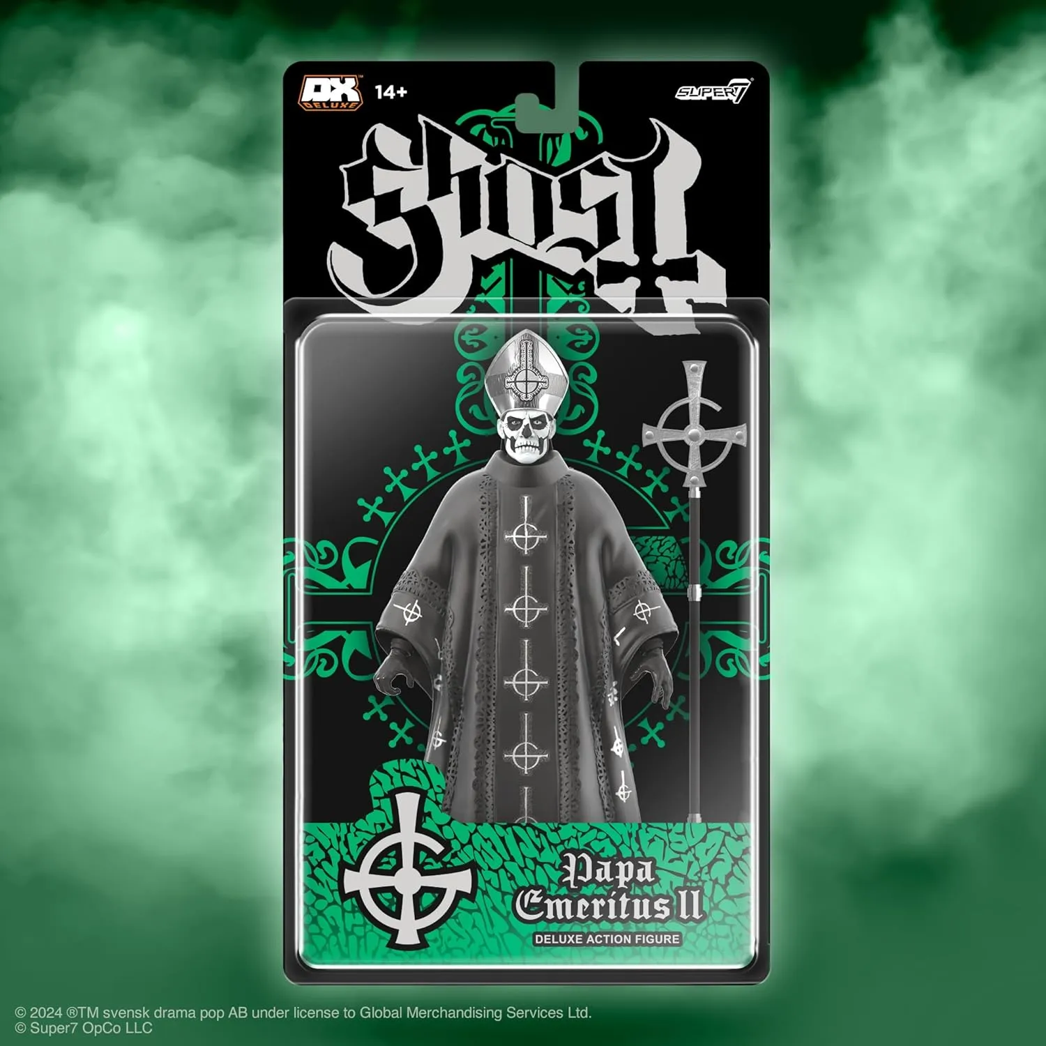 Super7 Deluxe Ghost Papa Emeritus II - 7" Ghost Action Figure with Accessories Classic Heavy Metal Collectibles and Retro Toys