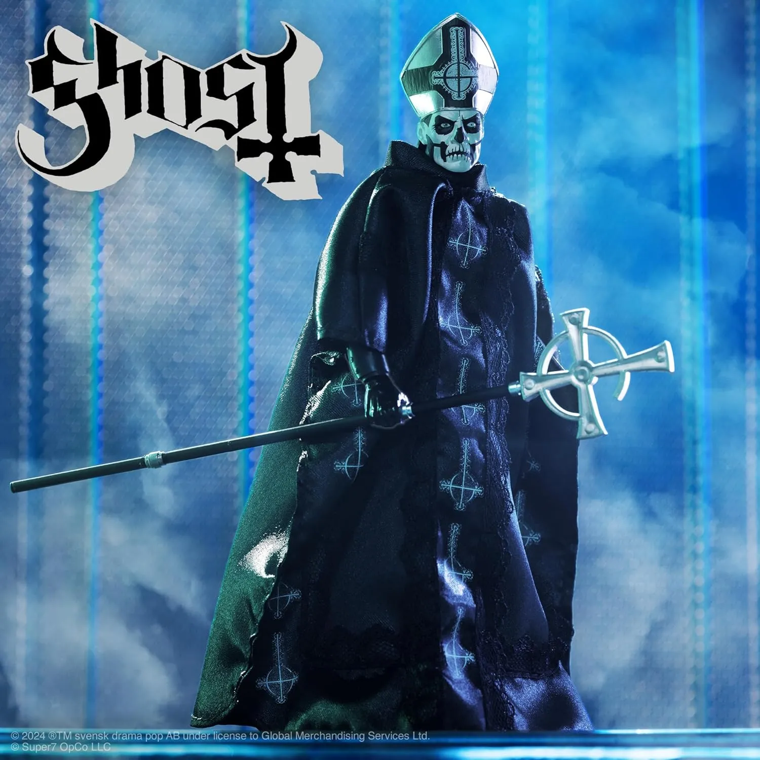Super7 Deluxe Ghost Papa Emeritus II - 7" Ghost Action Figure with Accessories Classic Heavy Metal Collectibles and Retro Toys