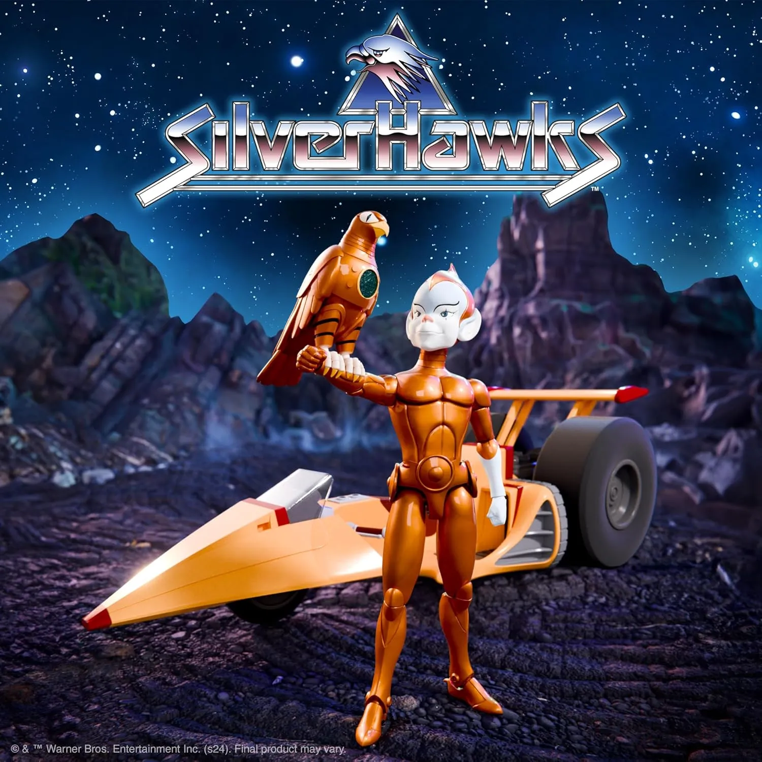 Super7 Ultimates SilverHawks Space Racer - 7" SilverHawks Action Figure with Accessories Classic Cartoon Collectibles and Retro Toys