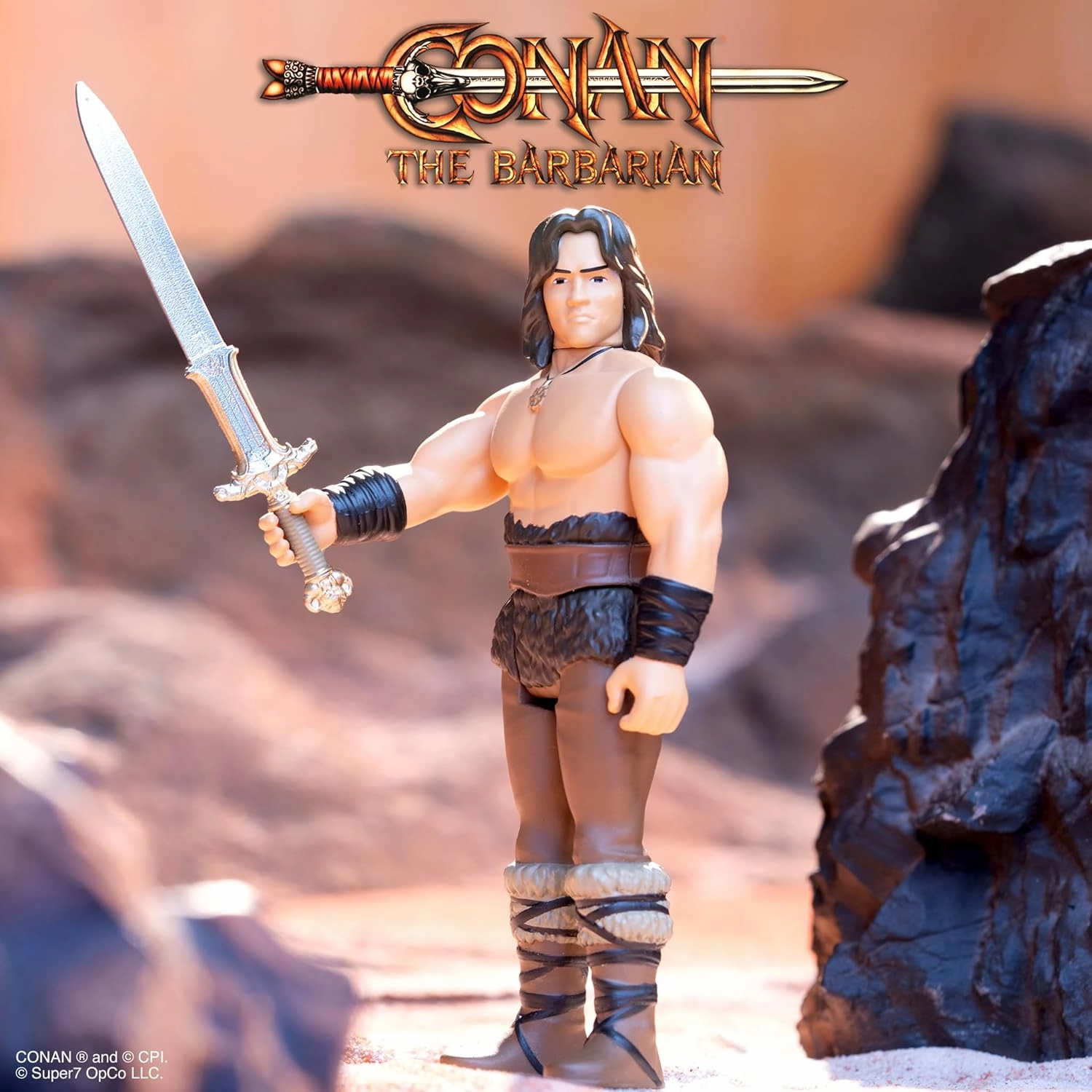 Super7 Conan The Barbarian Resurrected - 3.75" Conan Action Figure with Accessory Classic Movie Collectibles and Retro Toys