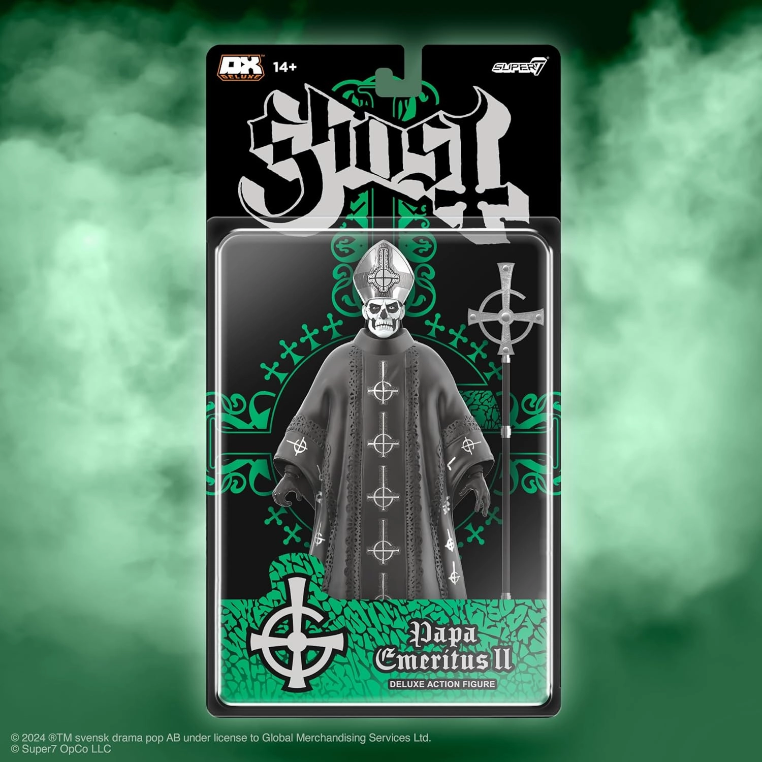 Super7 Deluxe Ghost Papa Emeritus II - 7" Ghost Action Figure with Accessories Classic Heavy Metal Collectibles and Retro Toys