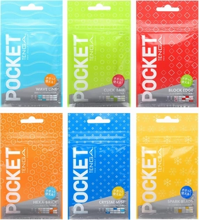 TENGA Pocket Complete Set, Easy Use, Super Stretch Material, Easy to Dispose, 6 Pack