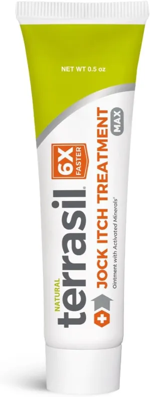 terrasil Jock Itch Cream, Clotrimazole 1% Antifungal Jock Itch Medicine Extra Strength, Fast Relief, Natural Soothing Care (0.5 oz)