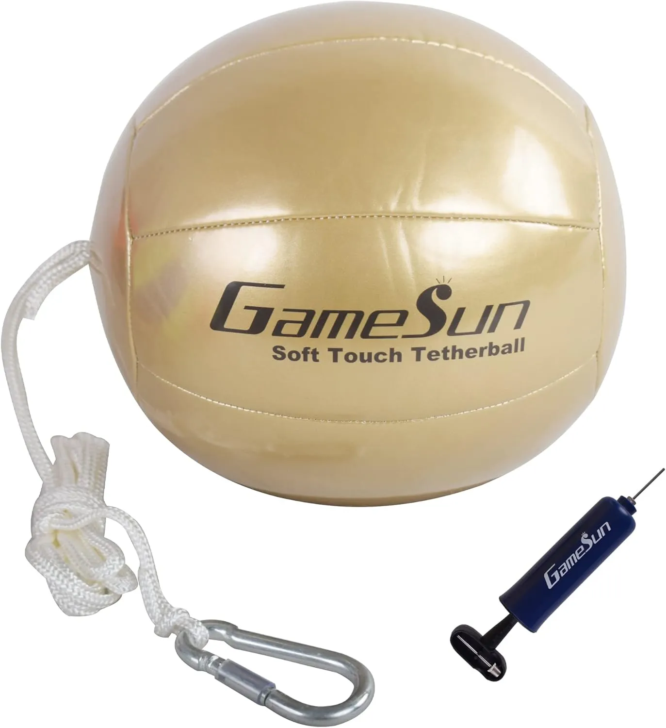 Tetherball and Rope,Full-Size Soft Touch, Portable Tetherballs with Soft Rope - Great Outdoor Game for Kids