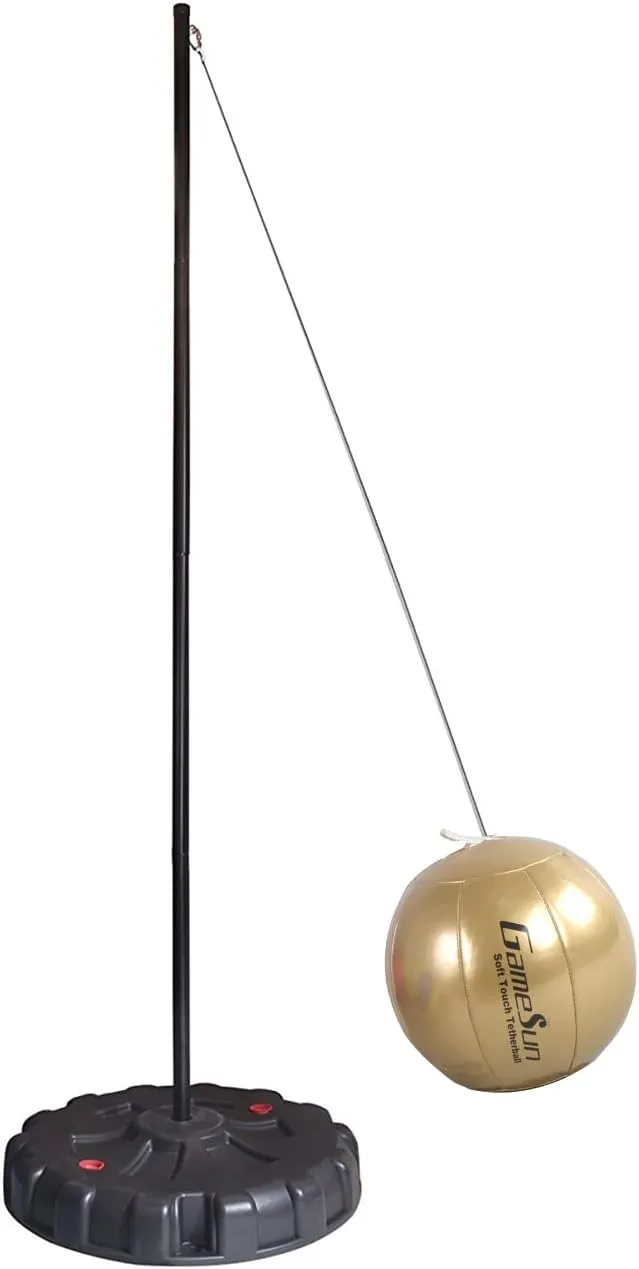 Tetherball and Rope,Full-Size Soft Touch, Portable Tetherballs with Soft Rope - Great Outdoor Game for Kids
