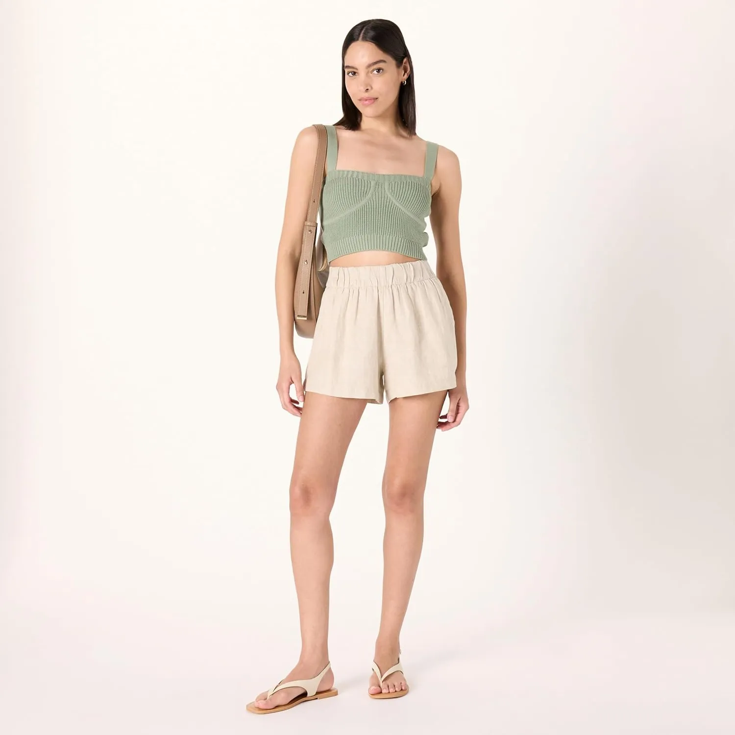 The Drop Women's Standard Essie Linen Pull on Mini Short