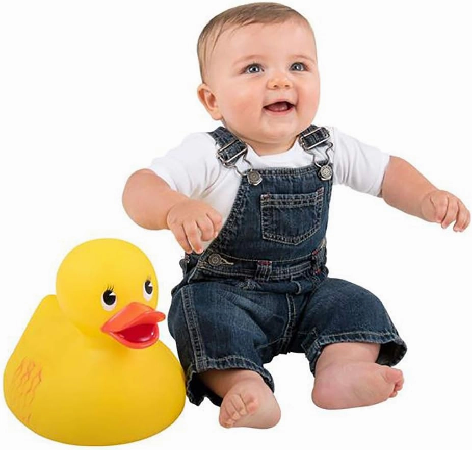 The Dreidel Company Jumbo Rubber Ducky 10.5" Inches Classic Large Rubber Duck for Fun-Filled Baths (Single)