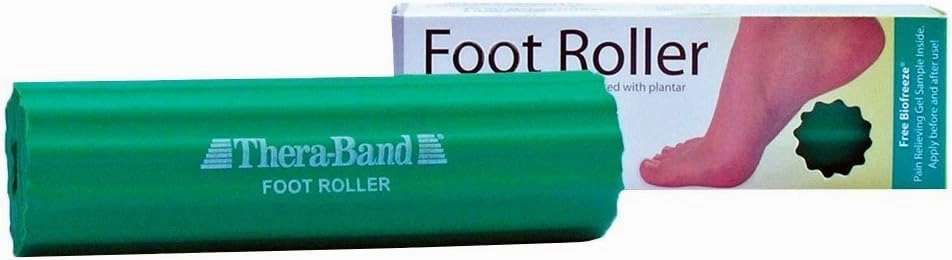 THERABAND Roller for Foot Relief, Massage Ball Roller for Arch Discomfort, Plantar Fasciitis Treatment, Heel Spurs Reliever, Best Foot Massager with Ridges for Self Myofascial Release