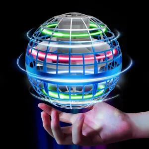 Tikduck Flying Orb Ball 2025 Toys Soaring Hover Pro Boomerang Galactic Fidget Cool Magic Hand Controlled Mini Drone Cosmic Globe Spinner Safe for 6 7 8 9 10  Year Old Kids Outdoor Toys (Blue-Silver)