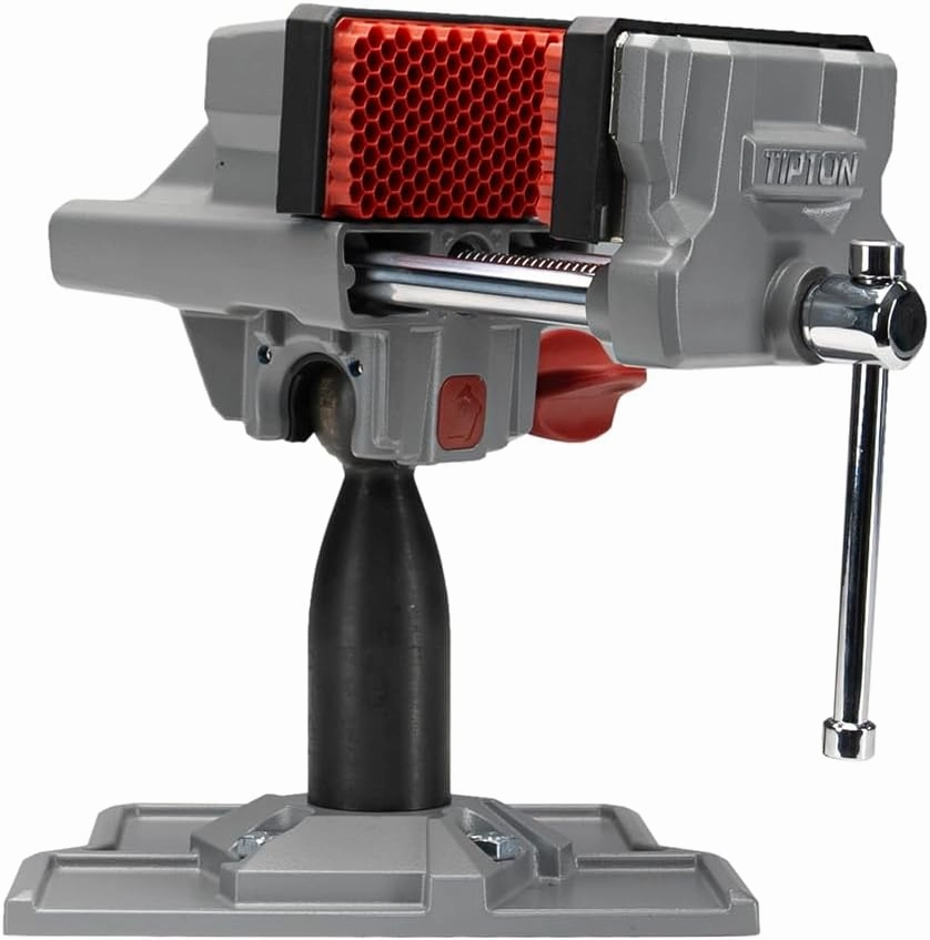 Tipton Best Gun Vise 360 with Swiveling Head Design, Non-Marring Jaw Pads, and Stainless Steel Jaws for Gunsmithing, Gun Cleaning, Scope Mounting