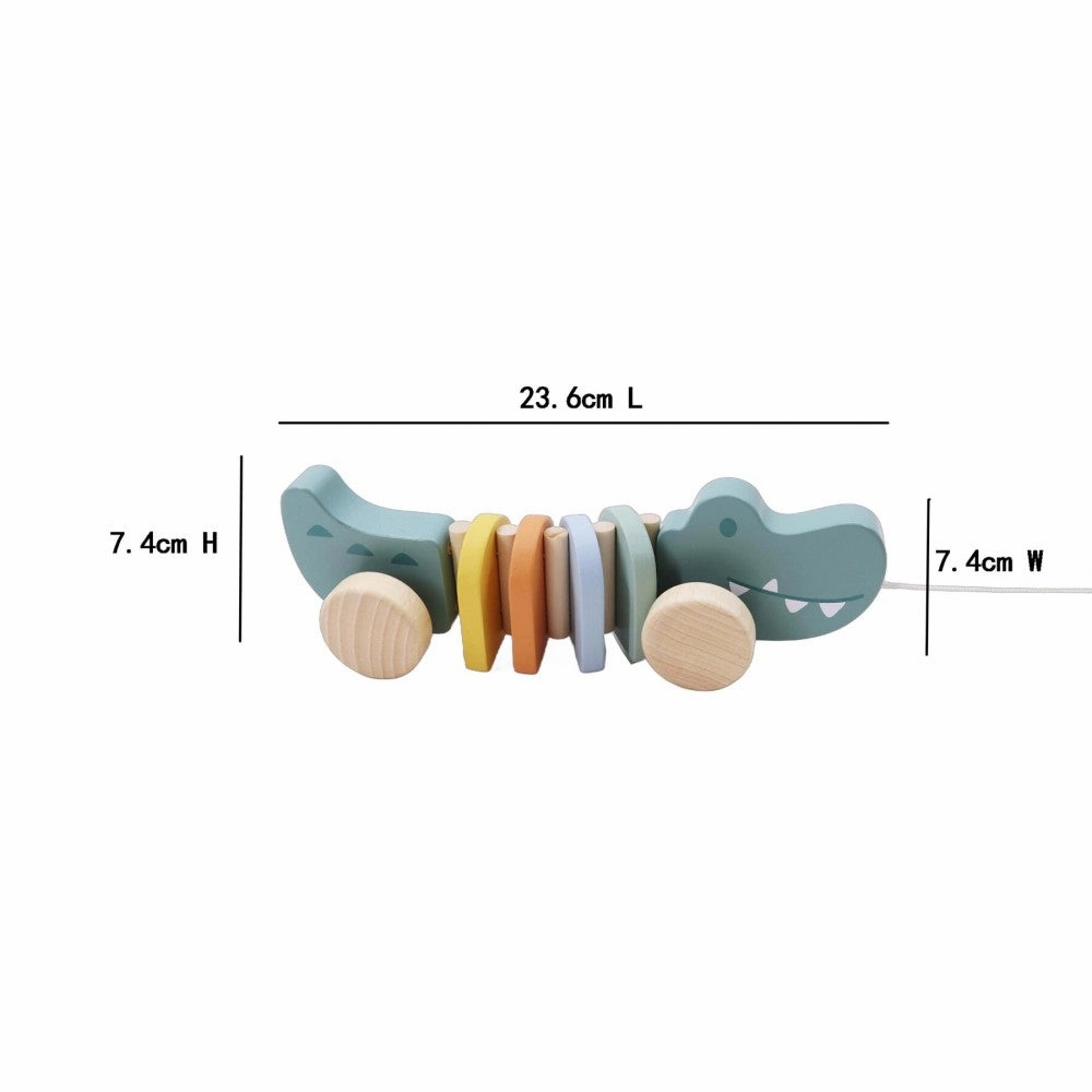Toddler’s Best Friend - Wooden Crocodile Pull Toy