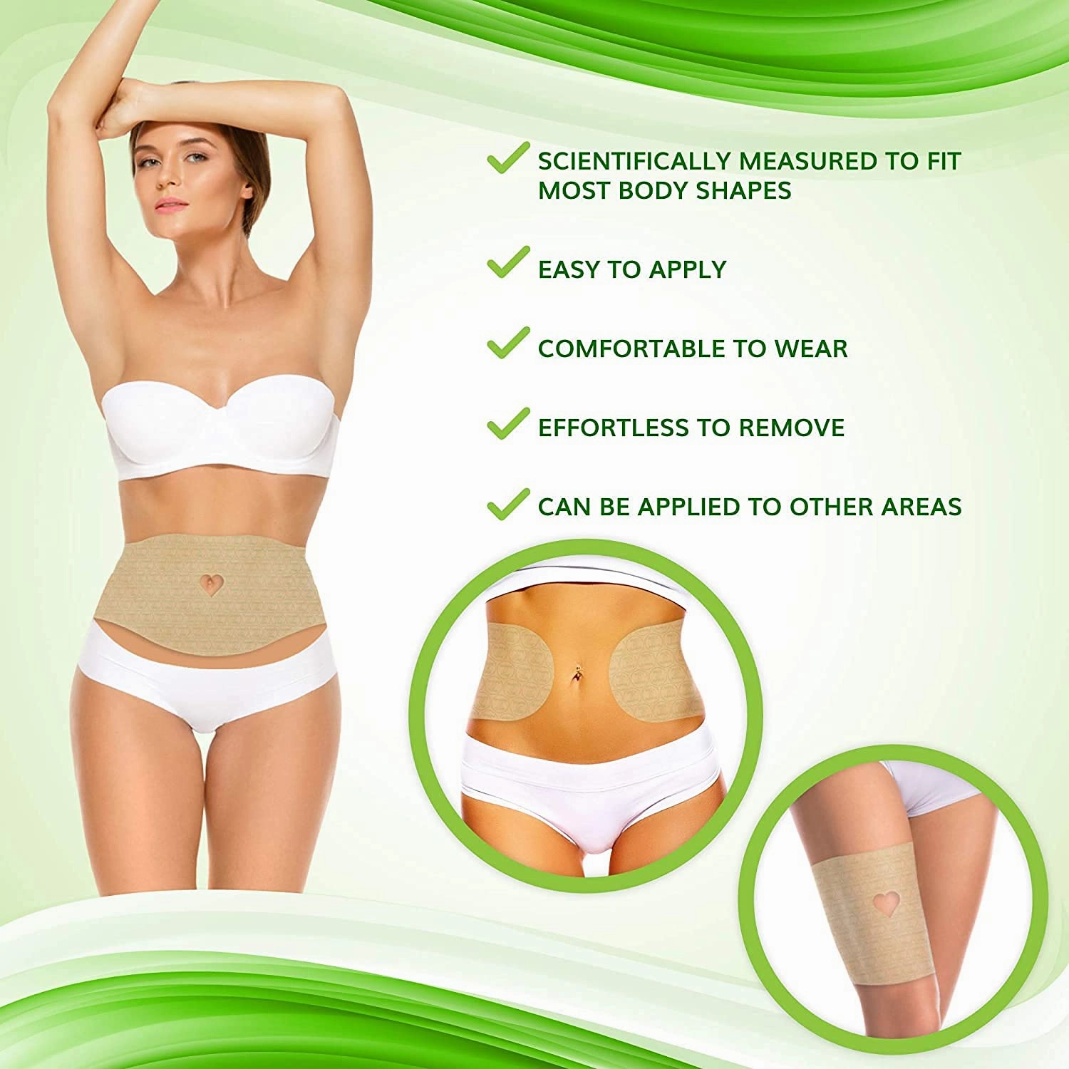 Toning Firming Body Sculpting Wrap for Definition – All Natural Anti Cellulite Wrap – Sculpting Body Applicator – New and Improved Solution for Arms, Legs, and Tummy – 10 Applicators