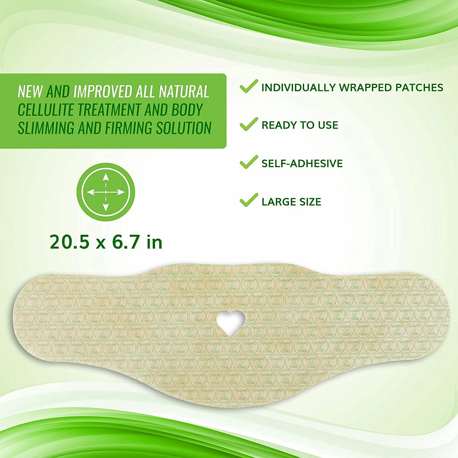 Toning Firming Body Sculpting Wrap for Definition – All Natural Anti Cellulite Wrap – Sculpting Body Applicator – New and Improved Solution for Arms, Legs, and Tummy – 10 Applicators