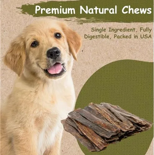 Top Dog Chews 10"- 12" Roasted All Natural Beef Esophagus Jerky, 30-Pack – Free Range Beef Gullet Jerky Dental Treats for Dogs, Single-Ingredient Dog Treats for Small, Medium & Large Dogs