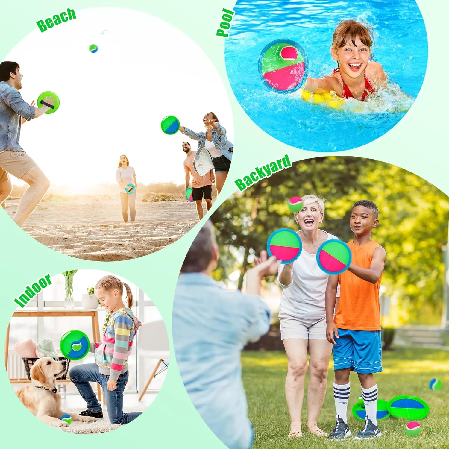Toss and Catch Ball Game - Ideal Outdoor Beach, Pool & Yard Toy for Toddlers and Kids Ages 4, 5, 6, 7, 8 , Perfect for Boys Girls - Great Birthday Gift & Easter Basket Stuffer