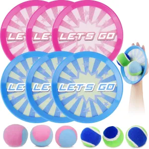 Toss and Catch Ball Set with 6 Paddles 6 Balls, Outdoor Toys for Kids Beach Toy Pool Toys Outdoor Yard Games for 3 4 5 6 7 8 9 10 Year Old Boys Girls, Ideal Gifts for Kids Age 3 