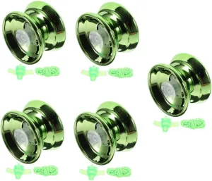 Totority 5sets Professional Unresponsive Yo-yo Metal Toys for Beginners and Experts Portable Design for Play