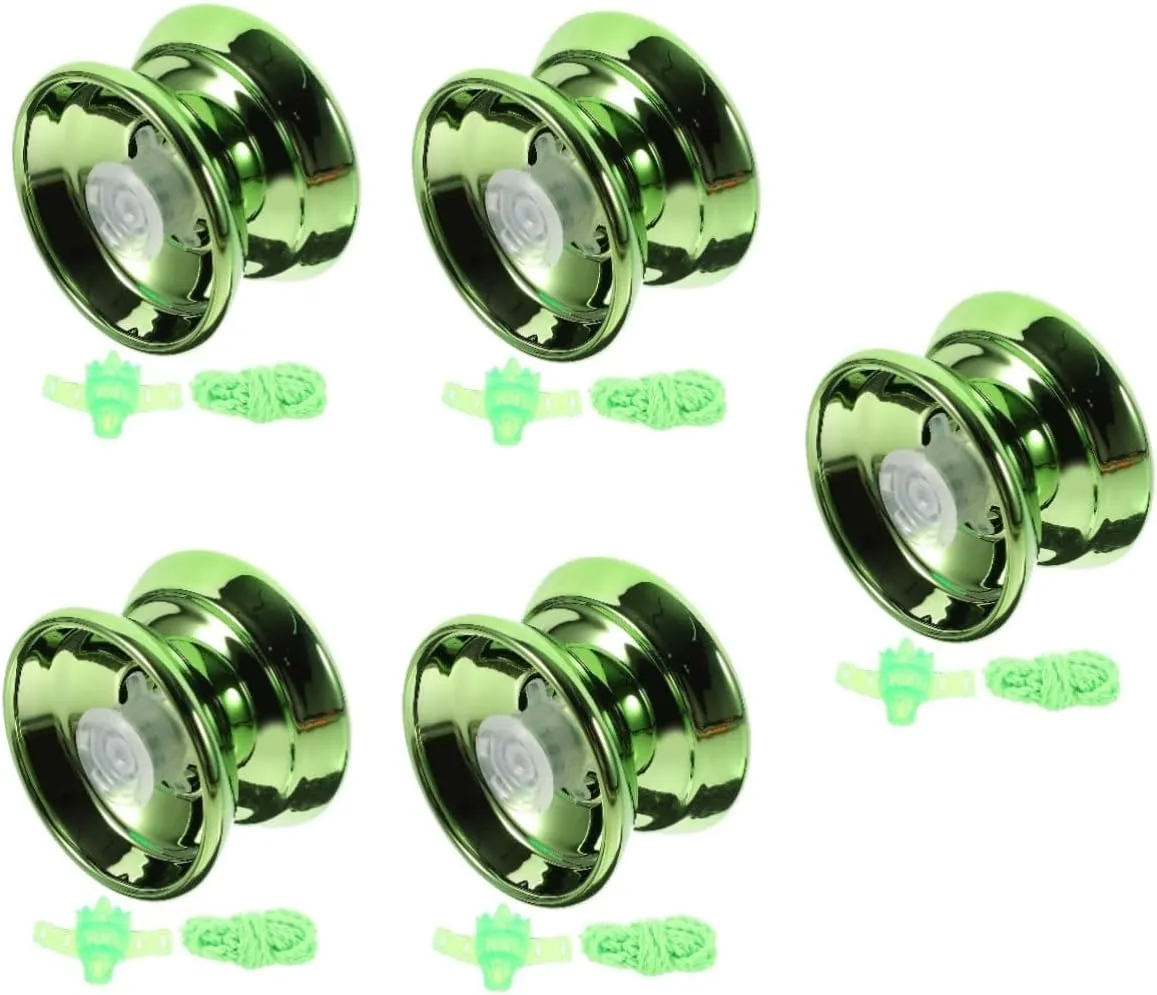 Totority 5sets Professional Unresponsive Yo-yo Metal Toys for Beginners and Experts Portable Design for Play