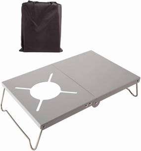 Totority 1set Portable Folding Camping Table Lightweight Travel Table for Outdoor Activities Easy Setup for Barbecues Beach Parties and More Silver Color