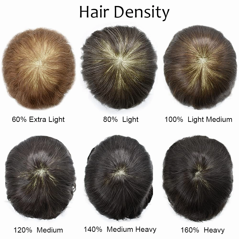 Toupee For Men Real Human Hair Men Toupee Hair Pieces For Men Thin Skin V-Looped Hair System For Men Natural Hairline Male Hair Prosthesis (8"x10"-90% Light to light medium density, #17 DARK ASH BLONDE)