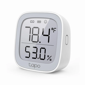TP-Link Tapo Smart Temperature and Humidity Monitor, 2.7" E-Ink Display, Swiss-Made Sensor, Real-Time Notification, Visual Graphics, Requires Tapo Hub, White, T315
