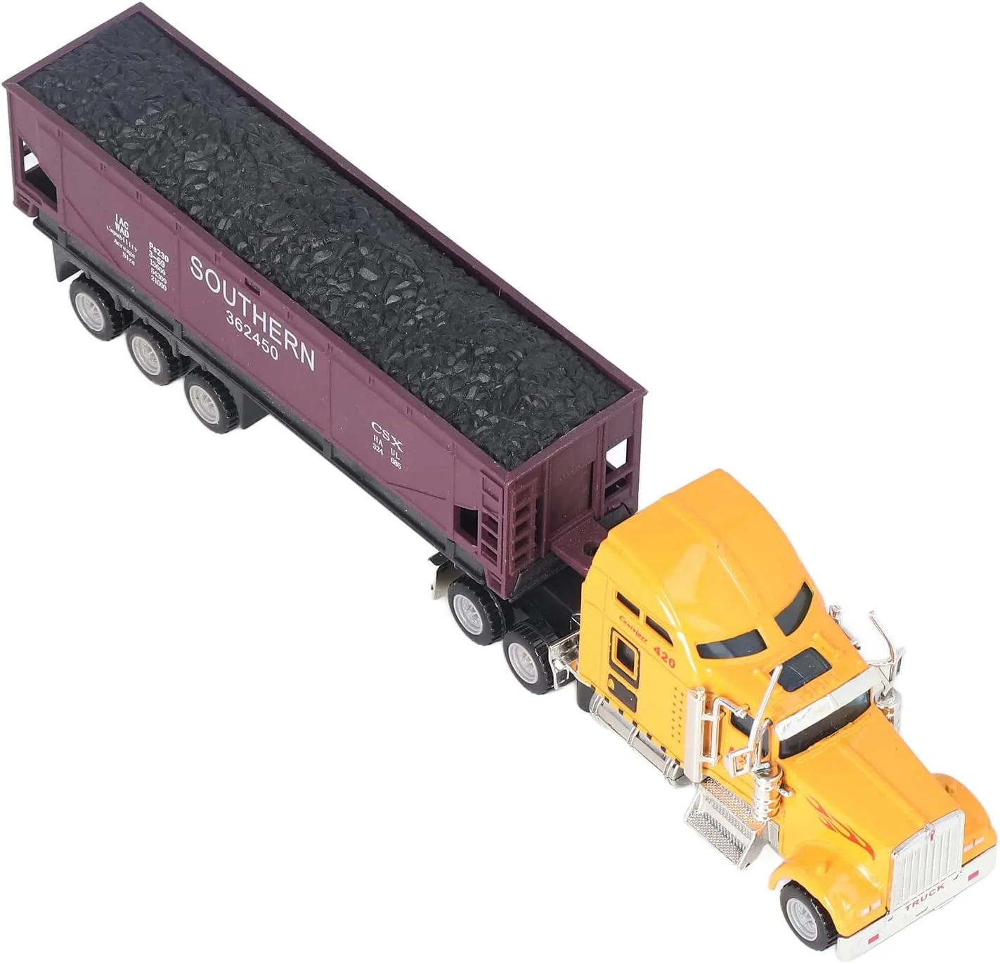 Transport Truck Model, 1:65 Pull Back Trucks Model Toy for Kids Children Christmas Gift (Type 1)