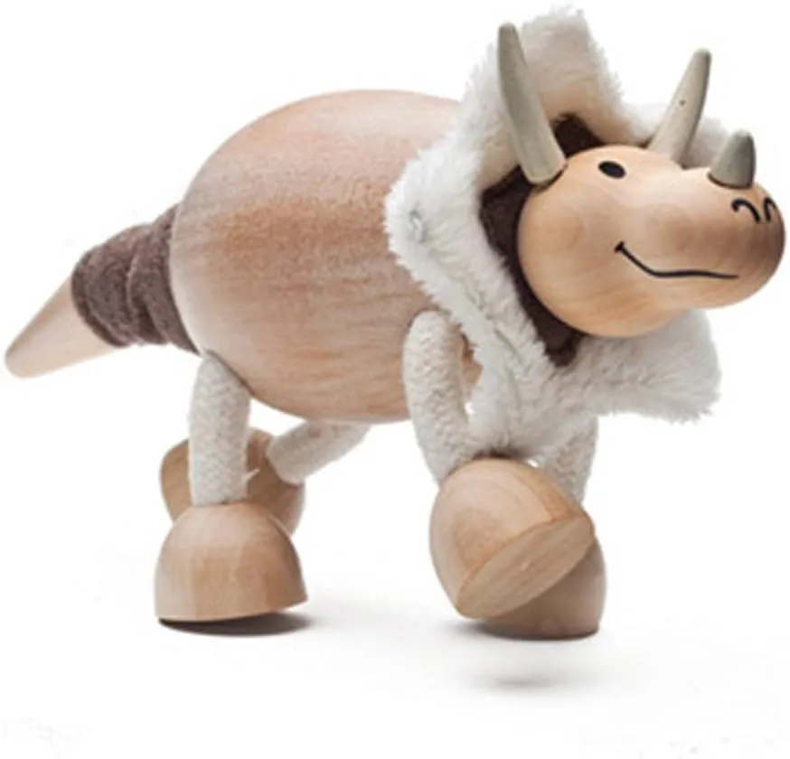 Triceratops Wooden Toy