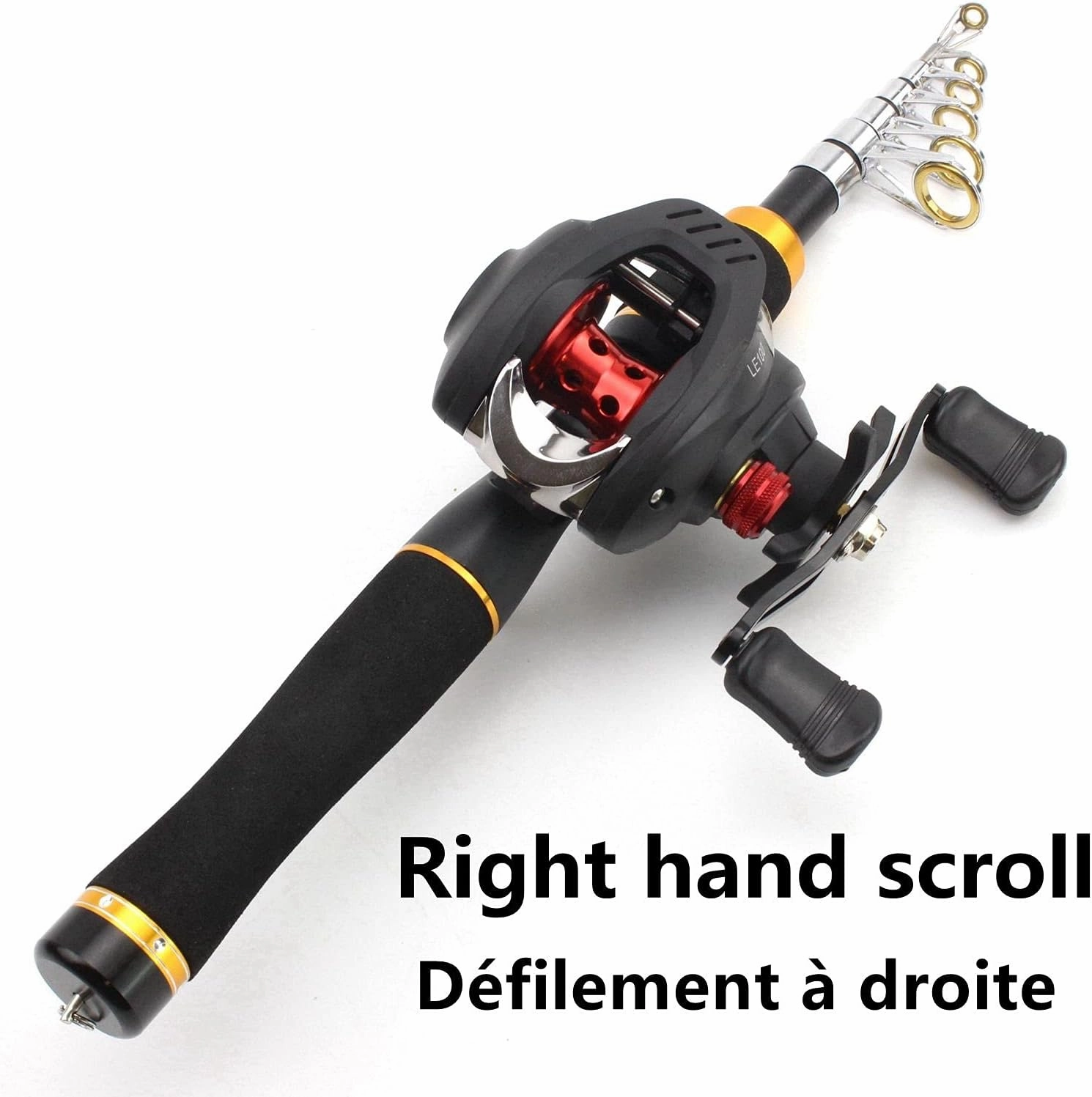 Ultra-Short High-Carbon Fishing Rod Reel Bait Set, Portable Cast Rod Set with Bag Fishing Gear, Telescopic Trout Rod, Beginner Fishing Tool, Casting Combo 1.65m ZYHYD