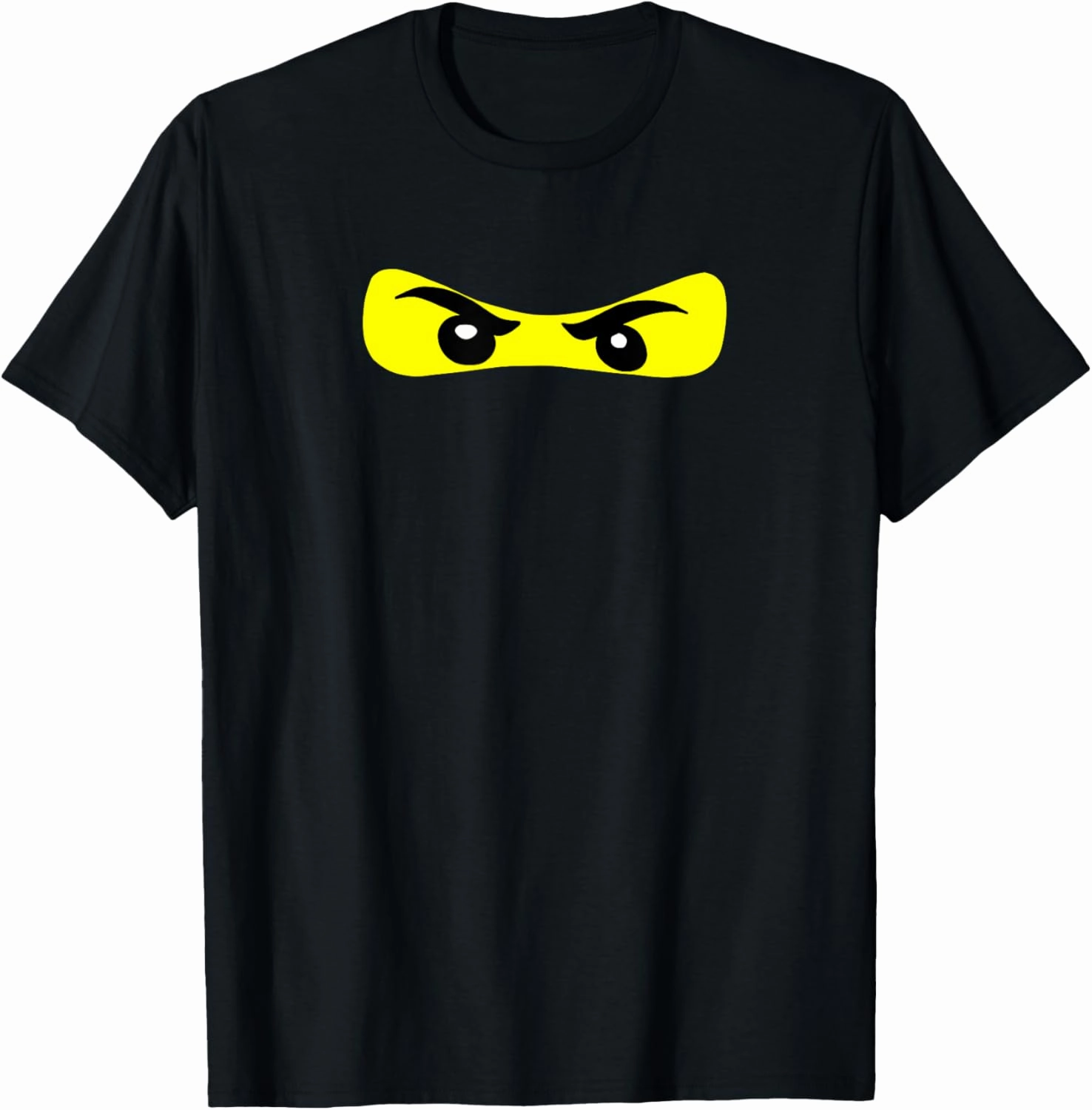 Unisex-Adults Ninja Eye Print Halloween T-Shirt, Black, Small, Short Sleeve, Classic Fit, Crew Neck, Pull On