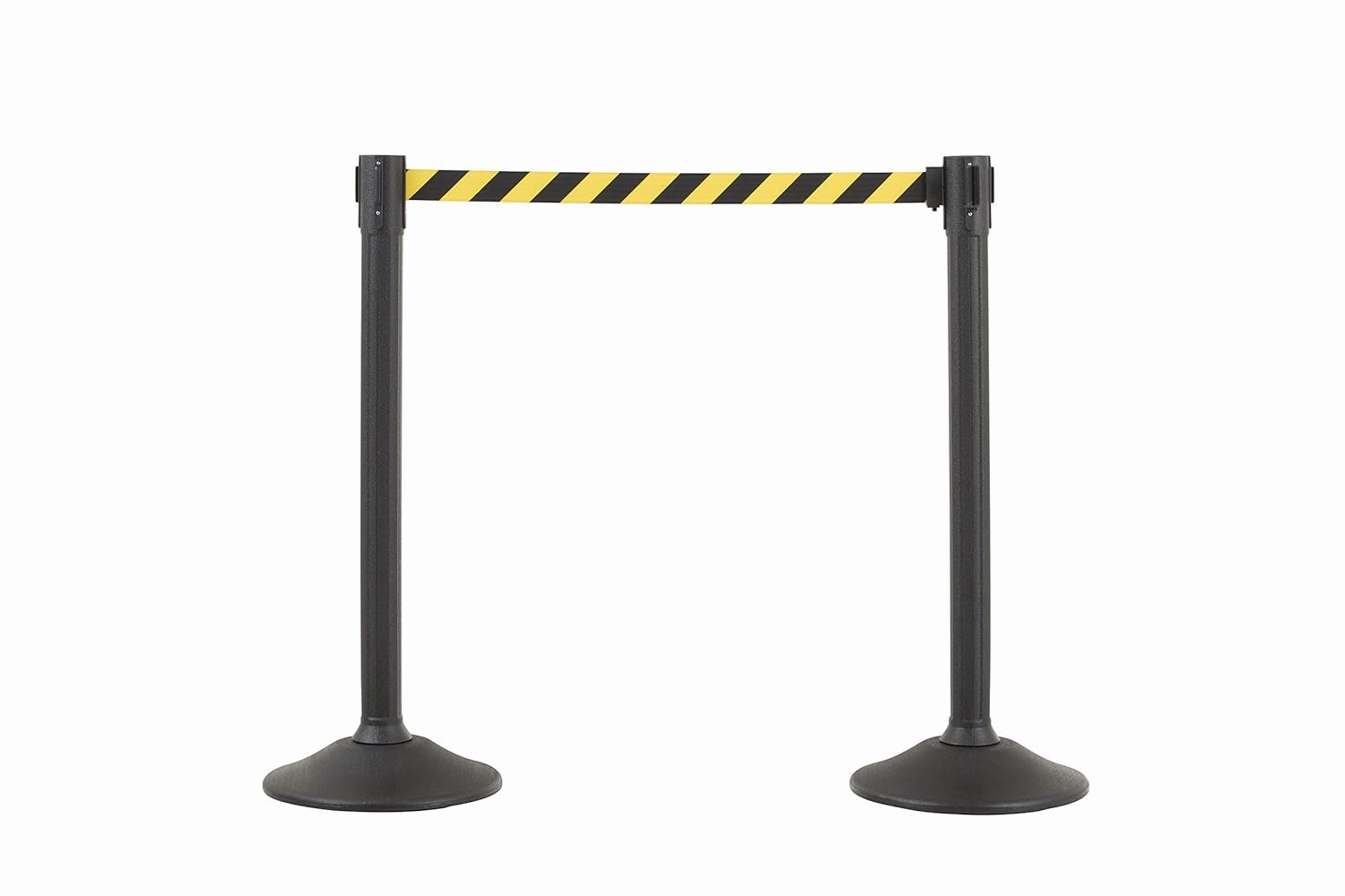 US Weight Sentry Stanchion with 6.5 Foot Retractable Belt (Chevron Safety Colors) – Easy Connect Assembly Requires No Tools (2-Pack)
