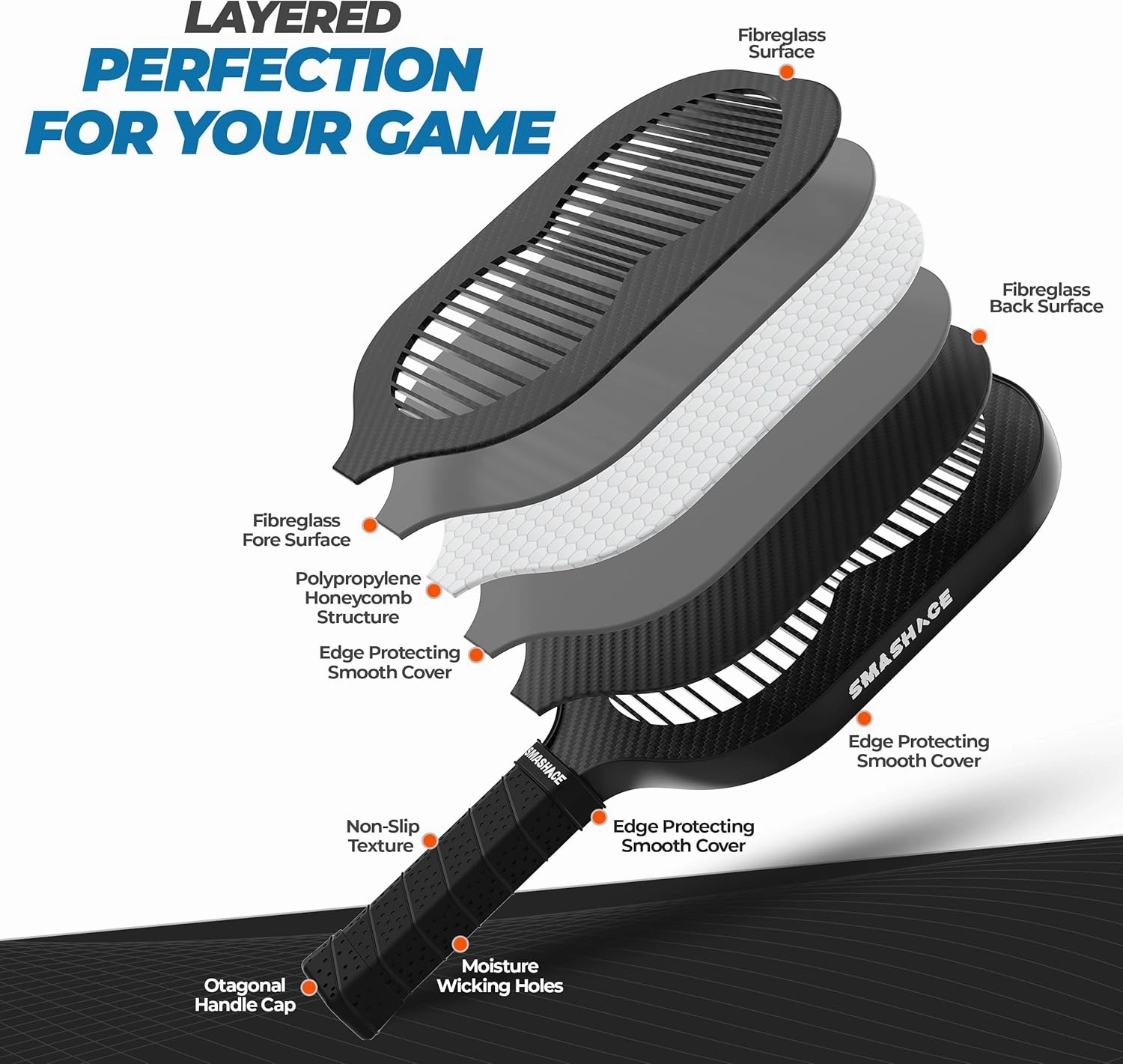 USAPA Approved Pickleball Paddles Set, Lightweight Fiberglass Pickleball Racket with 4 Cooling Towels, 4 Balls, and Portable Carry Bag | Beginner & Pro Pickleball Set for Men and Women