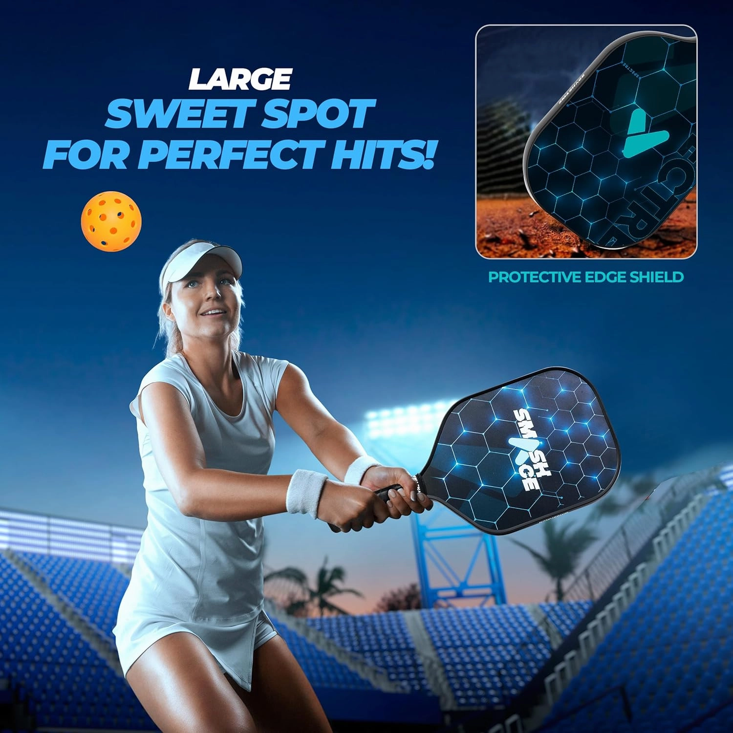 USAPA Approved Pickleball Paddles Set, Lightweight Fiberglass Pickleball Racket with 4 Cooling Towels, 4 Balls, and Portable Carry Bag | Beginner & Pro Pickleball Set for Men and Women