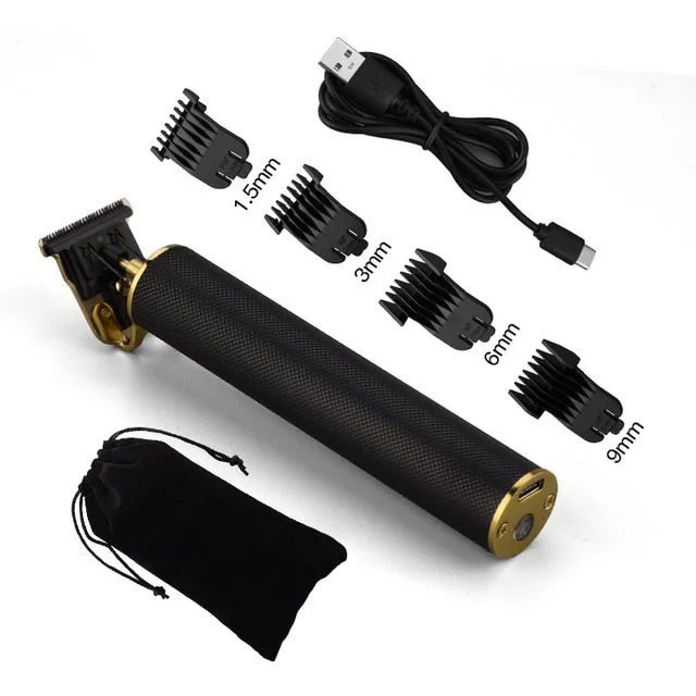 USB Rechargeable Ceramic Trimmer Barber Hair Beard Clipper Machine