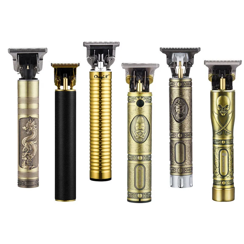 USB Rechargeable Ceramic Trimmer Barber Hair Beard Clipper Machine