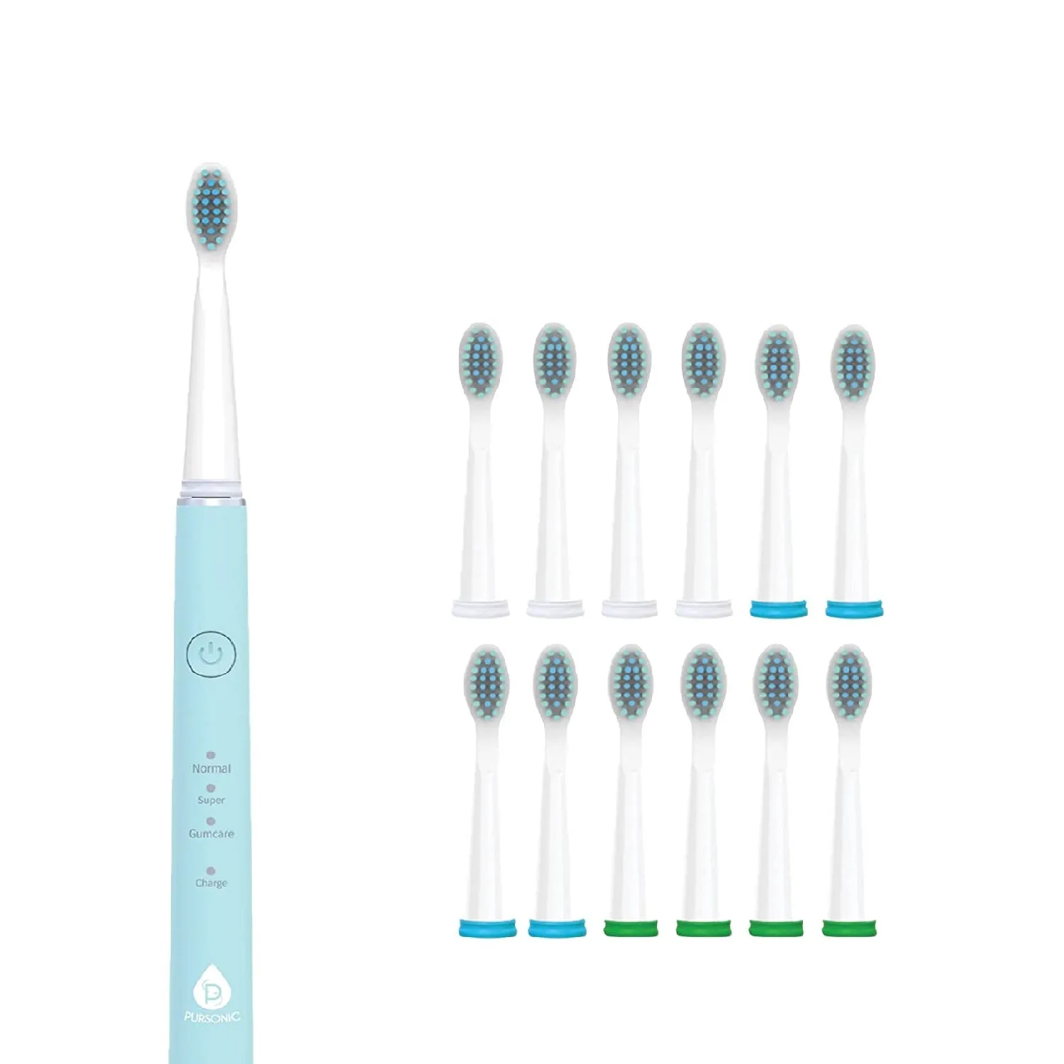 USB Rechargeable Electric toothbrush with 12 Brush Heads