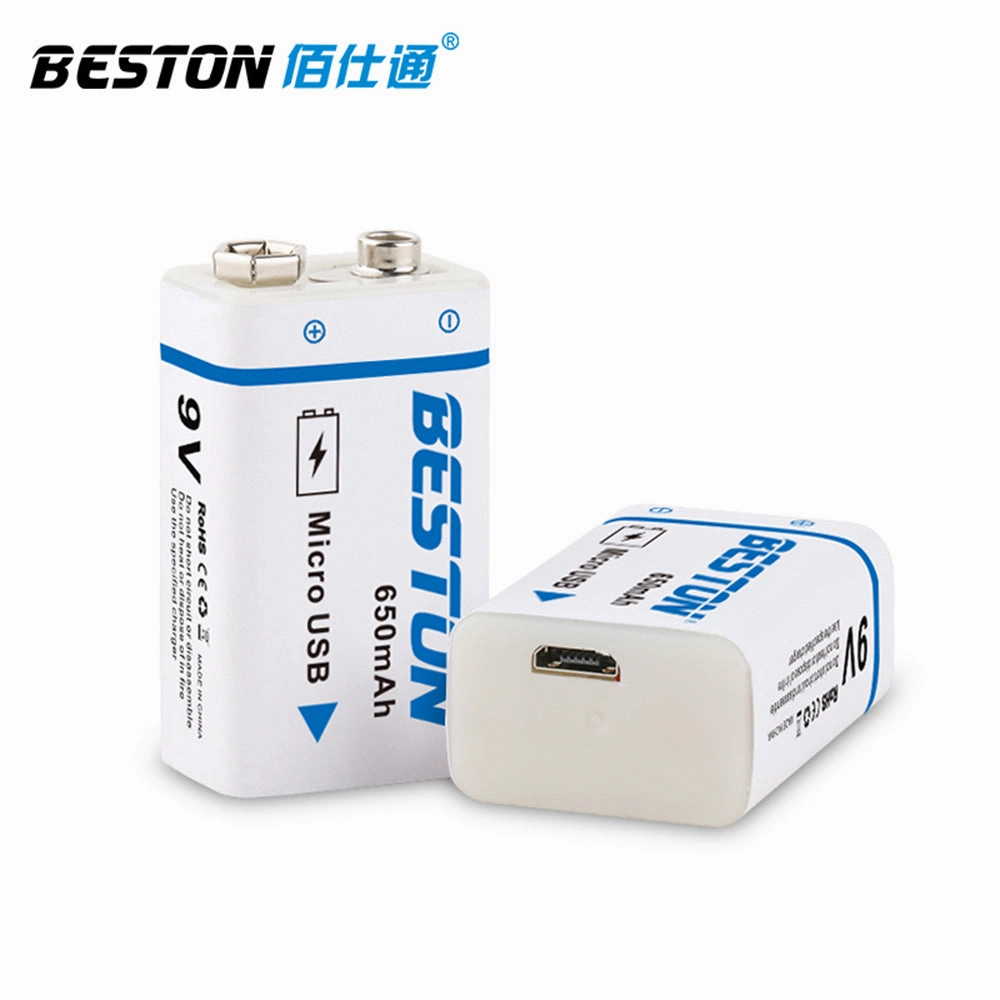 USB 9v 650mAh BESTON High quality Li ion Lithium Rechargeable Battery for Multimeter and Electronic Instrument