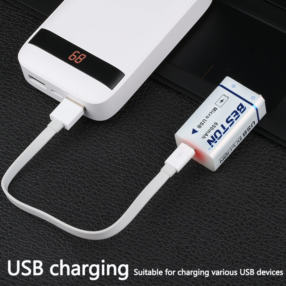 USB 9v 650mAh BESTON High quality Li ion Lithium Rechargeable Battery for Multimeter and Electronic Instrument