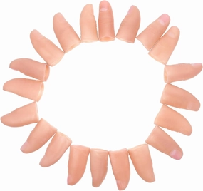 Vaguelly 20pcs Realistic Fake Thumb Tips for Boys and Girls Prank Fingerling Conjuring Props Stage Show Magician Tricks