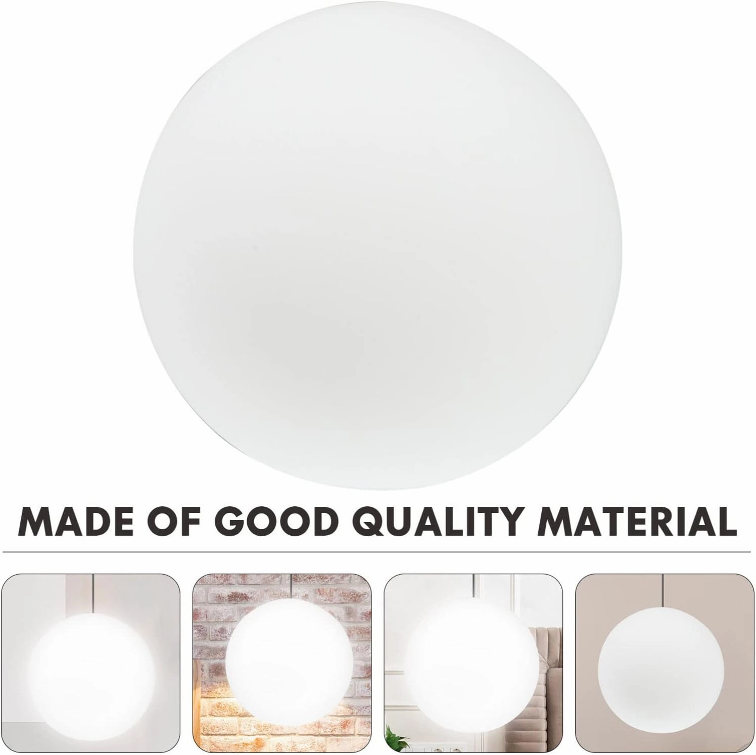 Vaguelly 5inch Glass Globes Shade for Light Fixtures White Frosted Shades Replacement Cover Round Ball Lamp Cover for Ceiling Wall Fixtures