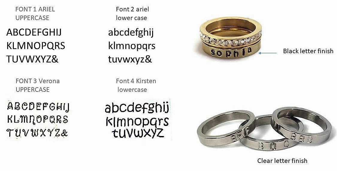 Valentines Gift for her Valentines for himMatching set of Personalized Rings, Couples rings Silver Gold Name rings