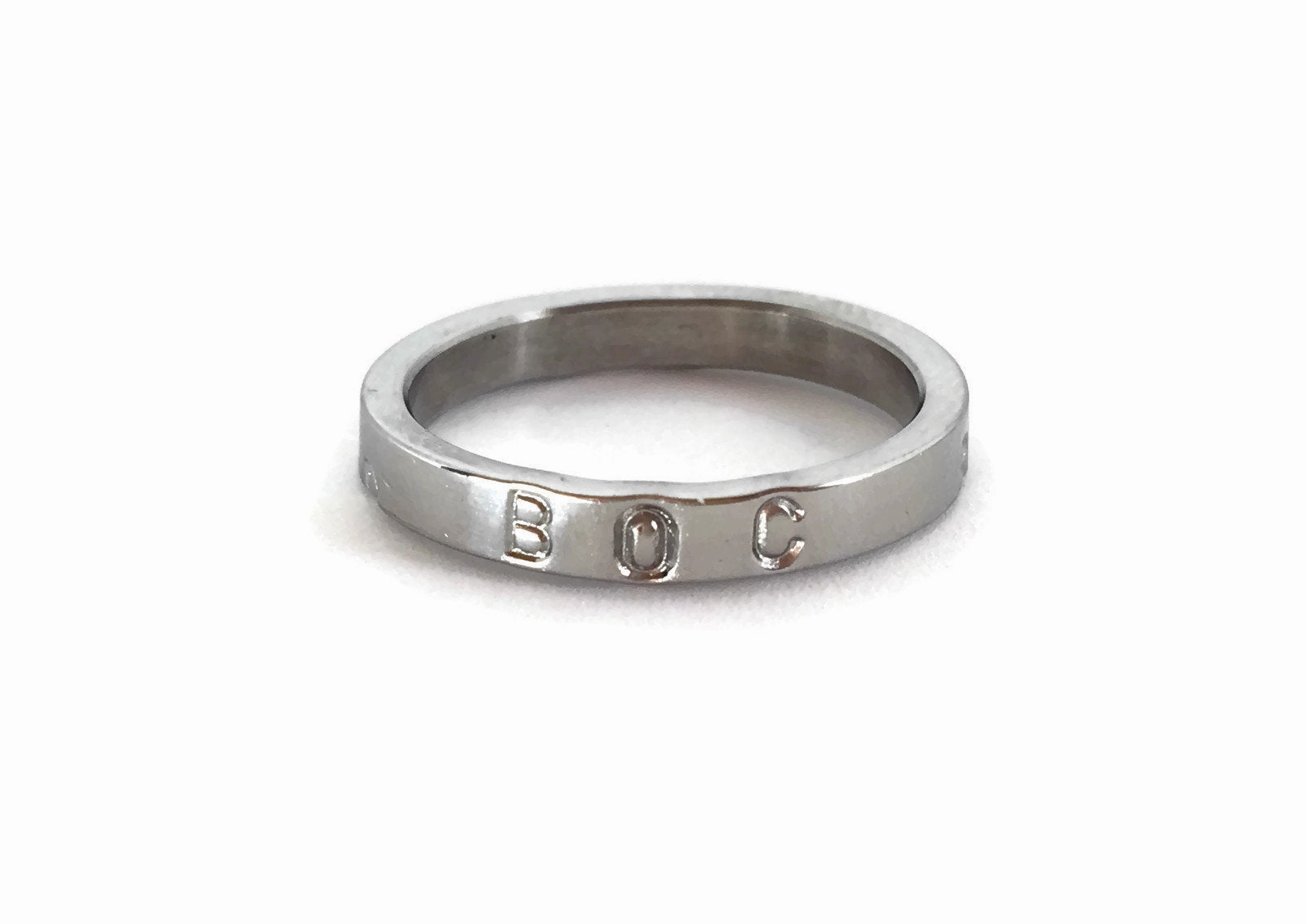Valentines Gift for her Valentines for himMatching set of Personalized Rings, Couples rings Silver Gold Name rings