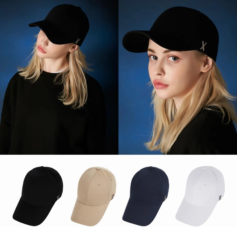 VARZAR【Official Store Stud Logo Over fit Ball Cap / 4colors Unisex Small face Effect UV Protection hat Fashion hat