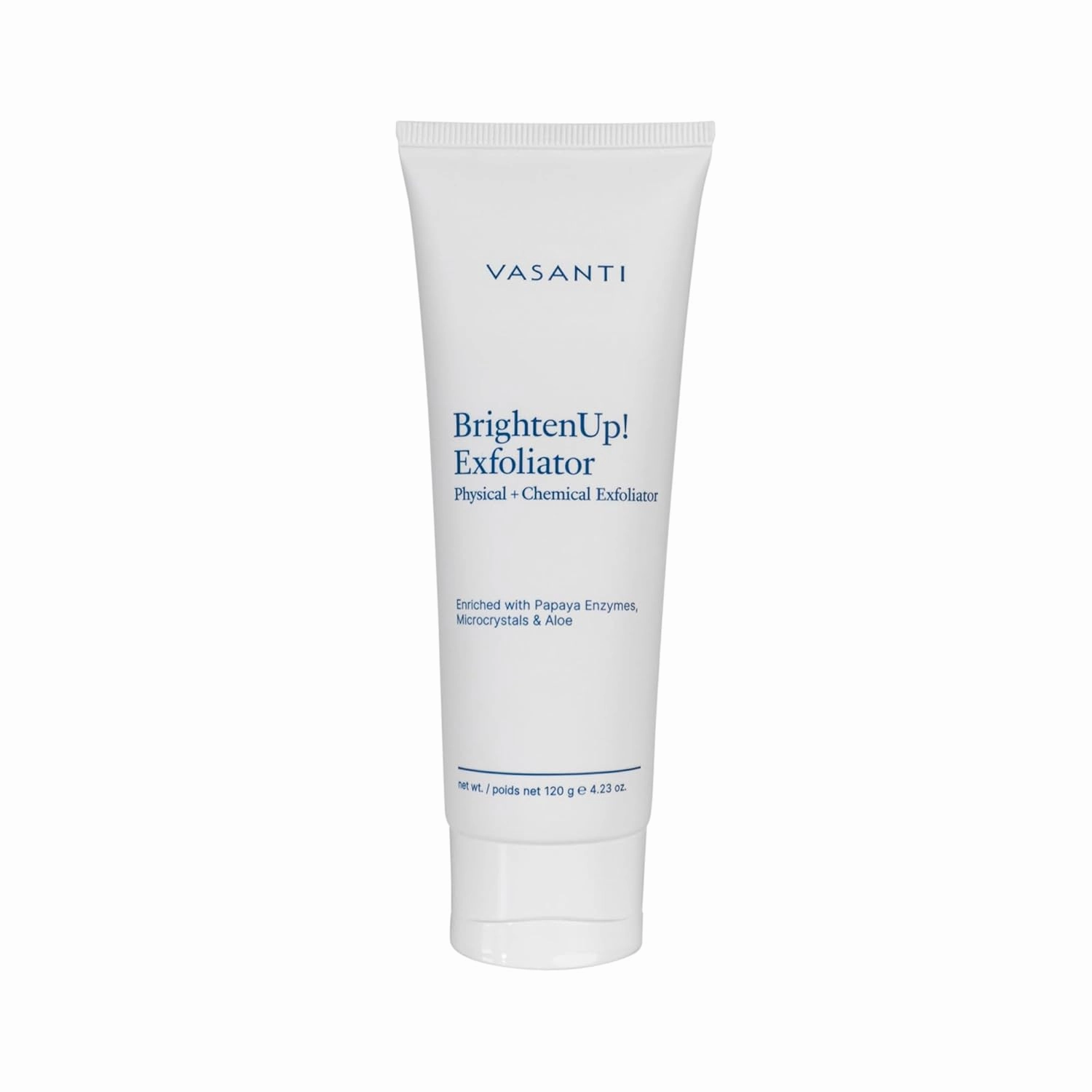 VASANTI Exfoliating Face Wash, Original Size (120g) - Enzymatic Face Rejuvenator which is Enriched with Papaya, Microcrystals, Aloe Vera - Get Healthy Glowing Skin