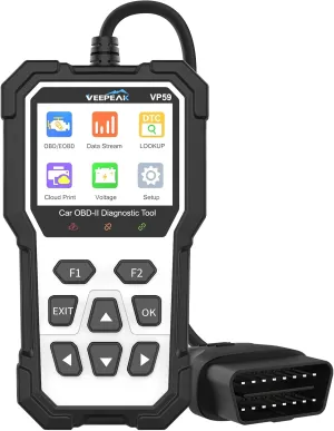 Veepeak OBD2 Scanner Diagnostic Tool, Auto Check Engine Light Code Reader with Reset OBDII Scan Tool for Cars and Light Trucks Model Year Since 1996, Carrying Case Included