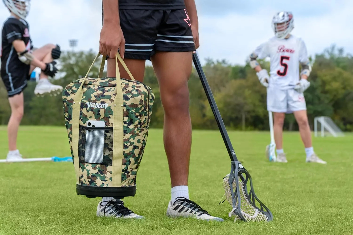Velocity Heavy Duty Multipurpose Ball Bag with Durable Bottom - Holds up to 60-72 Balls - Ideal for Lacrosse, Baseball, Pickleball, Tennis & More