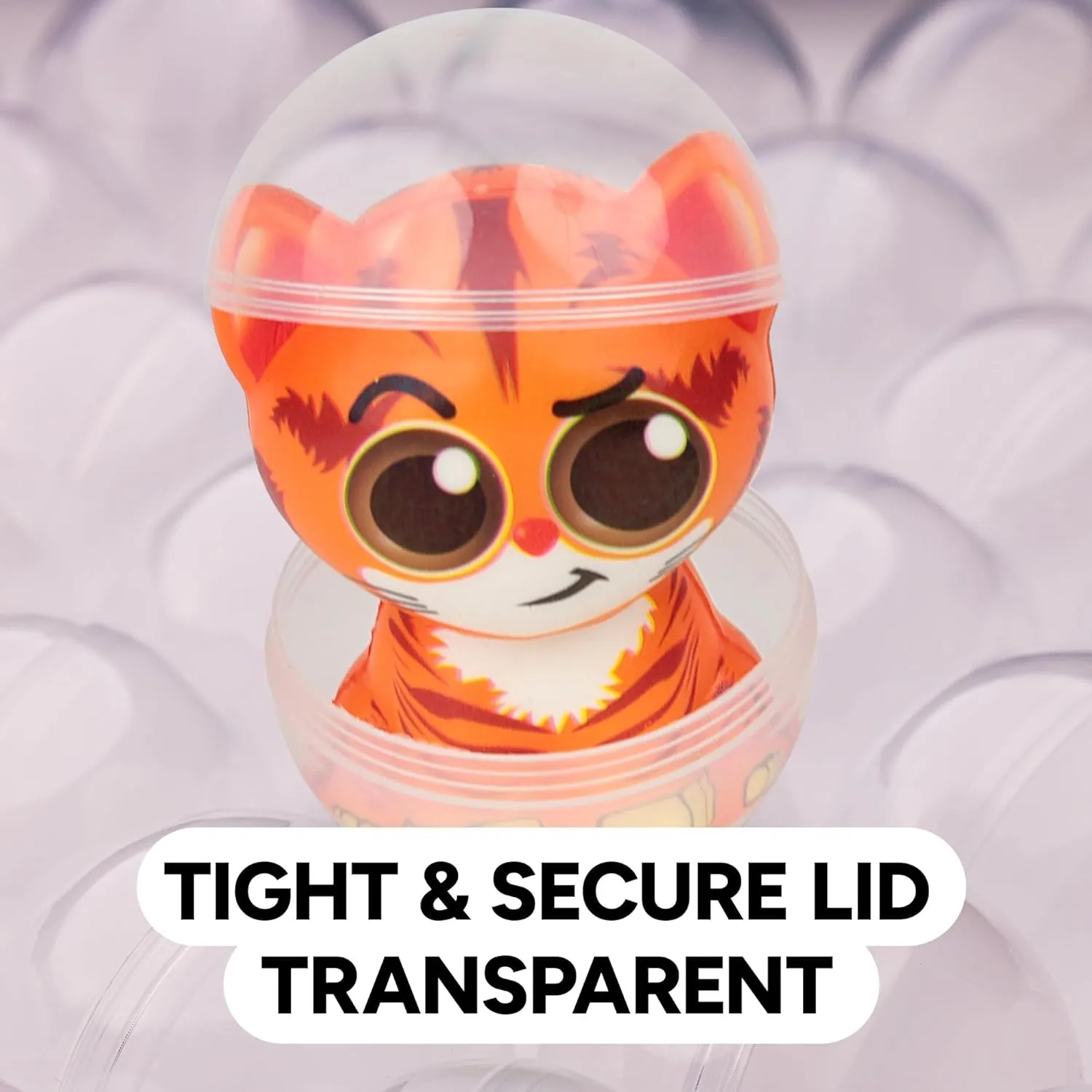 Vending Machine Capsules - 3" Empty Plastic Capsules - 14 Pcs Toy Capsule - Clear Round Large Easter Eggs - Bath Bombs Molds - Party Favors Pinata Stuffers DIY Craft Supplies